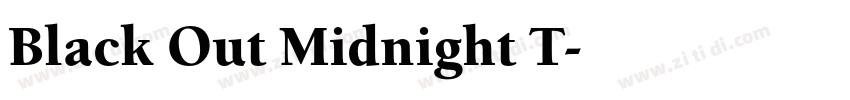 Black Out Midnight T字体转换